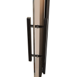 Дверь стеклянная для сауны Grandis GS 7x19, (Diamond Black) — графит, черный профиль — изображение 2