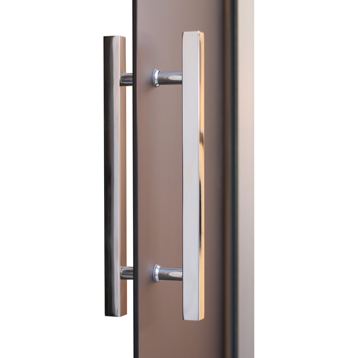 Дверь стеклянная для сауны Grandis GS 8x21, бронза, Silver — изображение 3