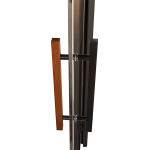 Дверь стеклянная для сауны Grandis GS 7x19, (Diamond Black) — прозрачная, черный профиль — изображение 3