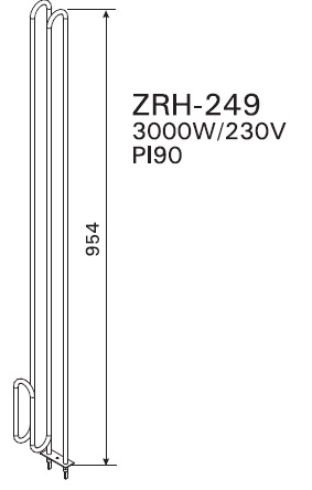 249 ZRH 249 ТЭН 3,0 KW (P170(E) — изображение 1