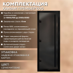 АРТА  Хамам Премьер 60G 700*1900 Серая матовая с черным профилем — изображение 2